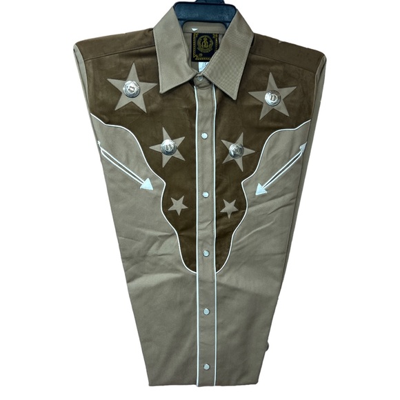 SzS Espuela De Oro Long Sleeve Button Down Western Ranch Rodeo Shirt NWOT - Picture 3 of 8